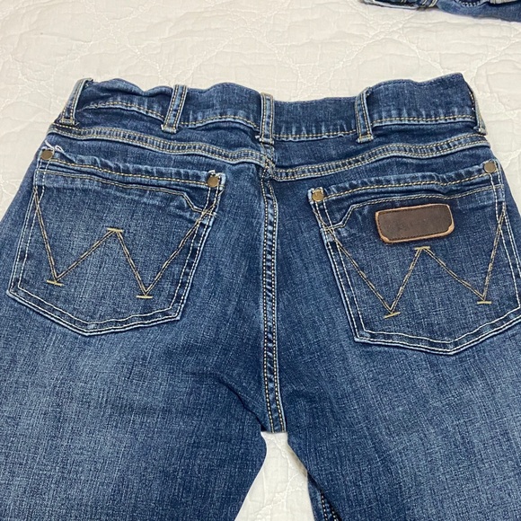 Wrangler Retro Dark Blue Slim Bootcut Jeans - Picture 2 of 4